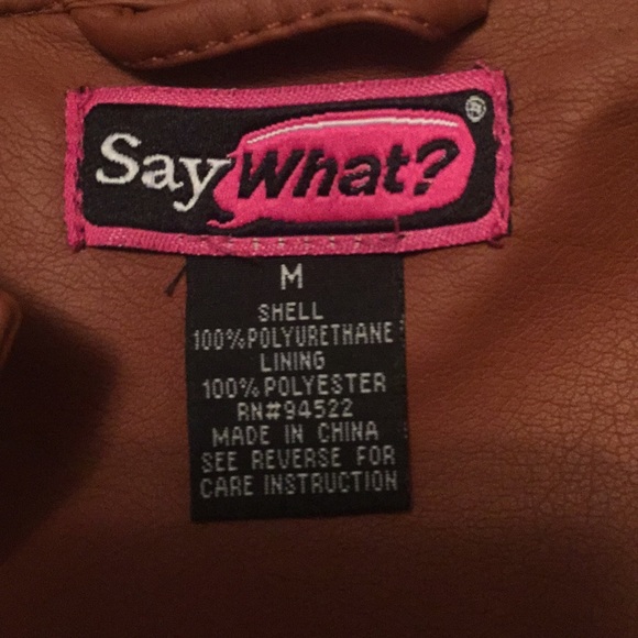 Say What? Women motto jacket size M - Picture 4 of 4